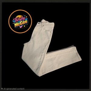 Citizens Of Humanity Cream Straight Leg Jeans